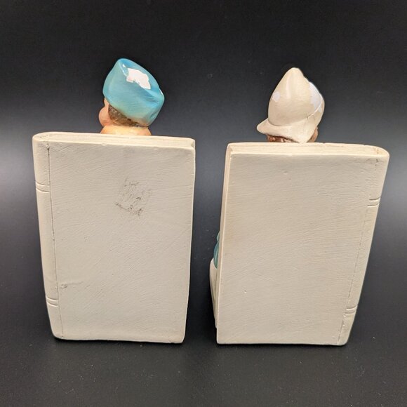 Vintage Chalkware Dutch Boy & Girl Bookend - Terratex Made in Ireland - Picture 5 of 8